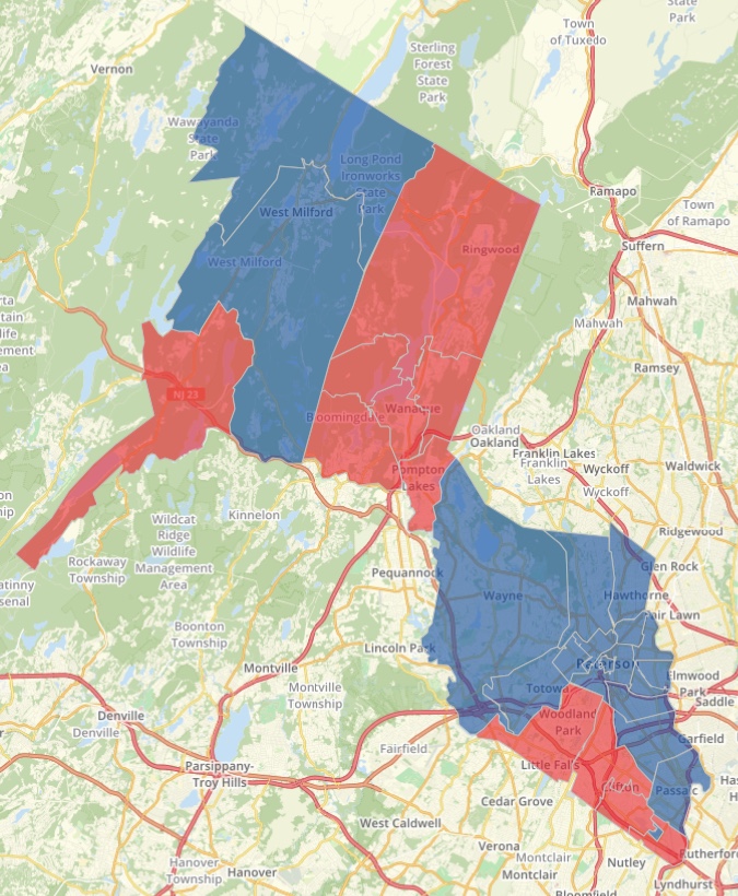New Jersey Passaic County Progress Map